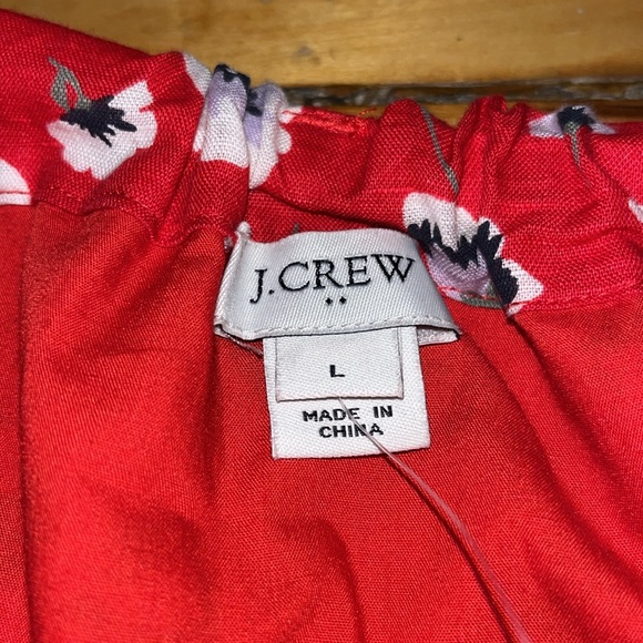 Red Floral JCrew Size large skirt with pockets - Picture 3 of 4